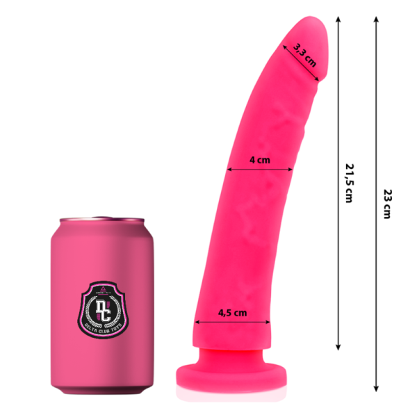 DILDO ROSA SILICONA MEDICA 23 CM -O- 4.5 CM - Imagen 2