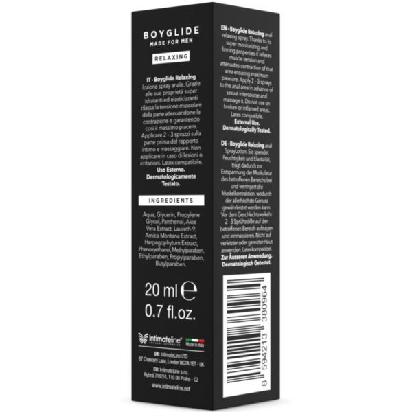 INTIMATELINE - BOYGLIDE ANAL RELAJANTE ANAL SPRAY 20 ML - Imagen 2