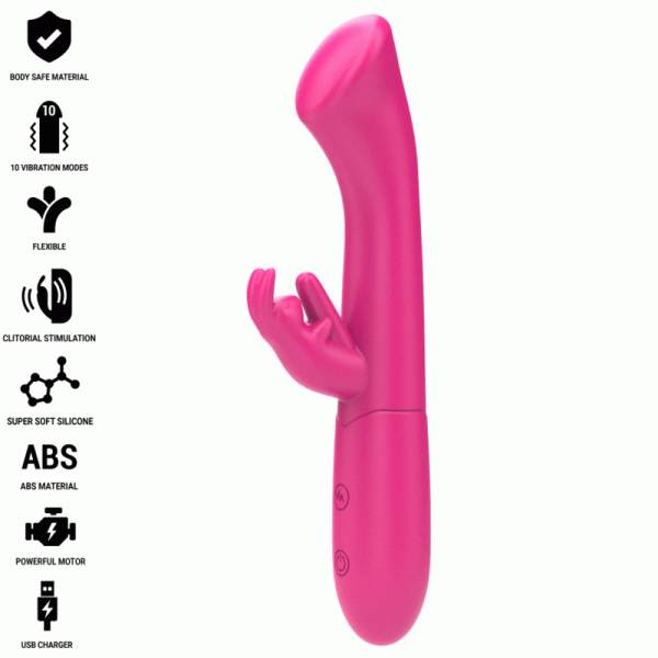 INTENSE - JULIETA VIBRADOR RABBIT 18,6 CM 10 VIBRACIONES ROSA