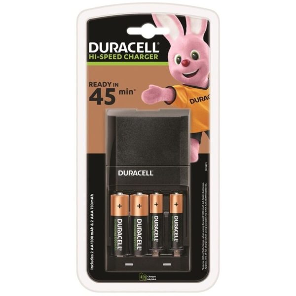 DURACELL - CARGADOR RAPIDO 45MIN. + 2xAA 1700mAh + 2xAAA 750mAh - Imagen 2
