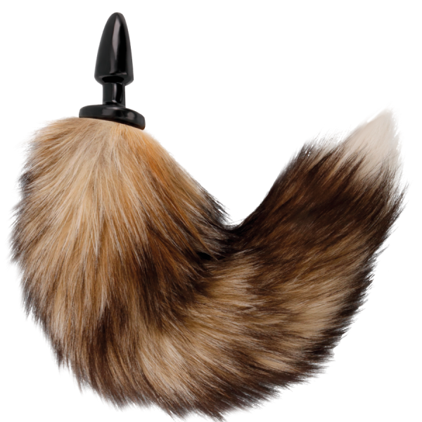 COLA NATURAL CON PLUG ANAL SILICONA 10 CM - Imagen 2