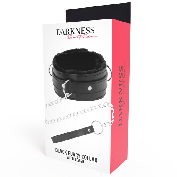 DARKNESS - COLLAR CONFORTABLE DE POSTURA CON CADENA LEATHER - Imagen 2