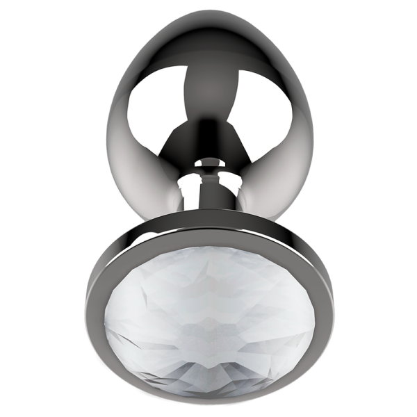 PLUG ANAL DE METAL TALLA M CRISTAL CLEAR 3.5 X 8CM - Imagen 2