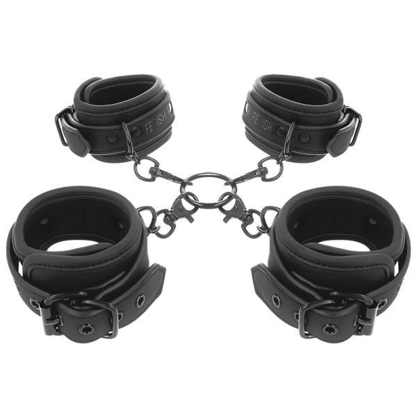 FETISH SUBMISSIVE - SET ESPOSAS MANOS Y TOBILLOS CON FORRO DE NOPRENO - Imagen 2
