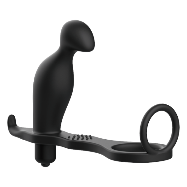 PLUG ANAL CON ANILLO SILICONA NEGRO 12 CM - Imagen 2